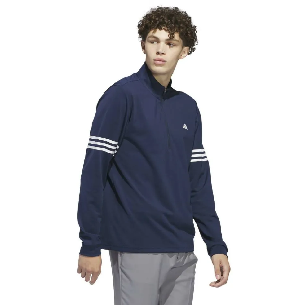 3 Stripe Zip Top Mens