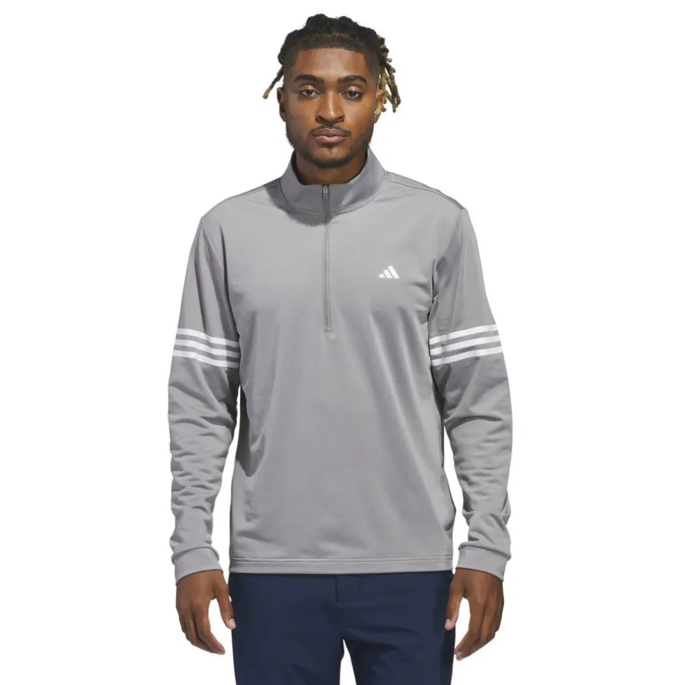 3 Stripe Zip Top Mens