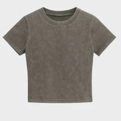 Acid Wash Cropped Tshirt
