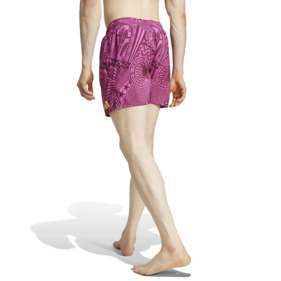 adidas x FARM 3-Stripes Swim Shorts 5-Inch Mens