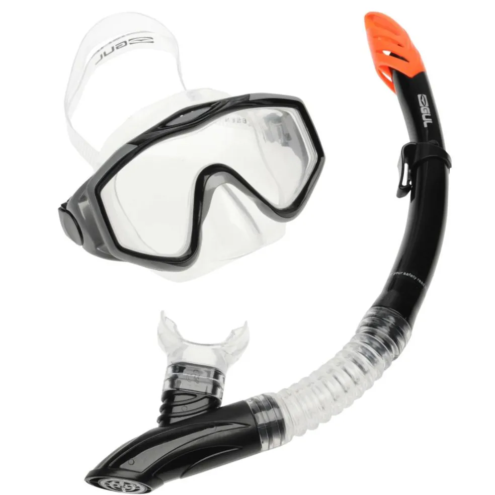 Adult Snorkelling Set - Tempered Glass Diving Mask & Splash-Proof Snorkel