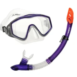 Adult Snorkelling Set - Tempered Glass Diving Mask & Splash-Proof Snorkel