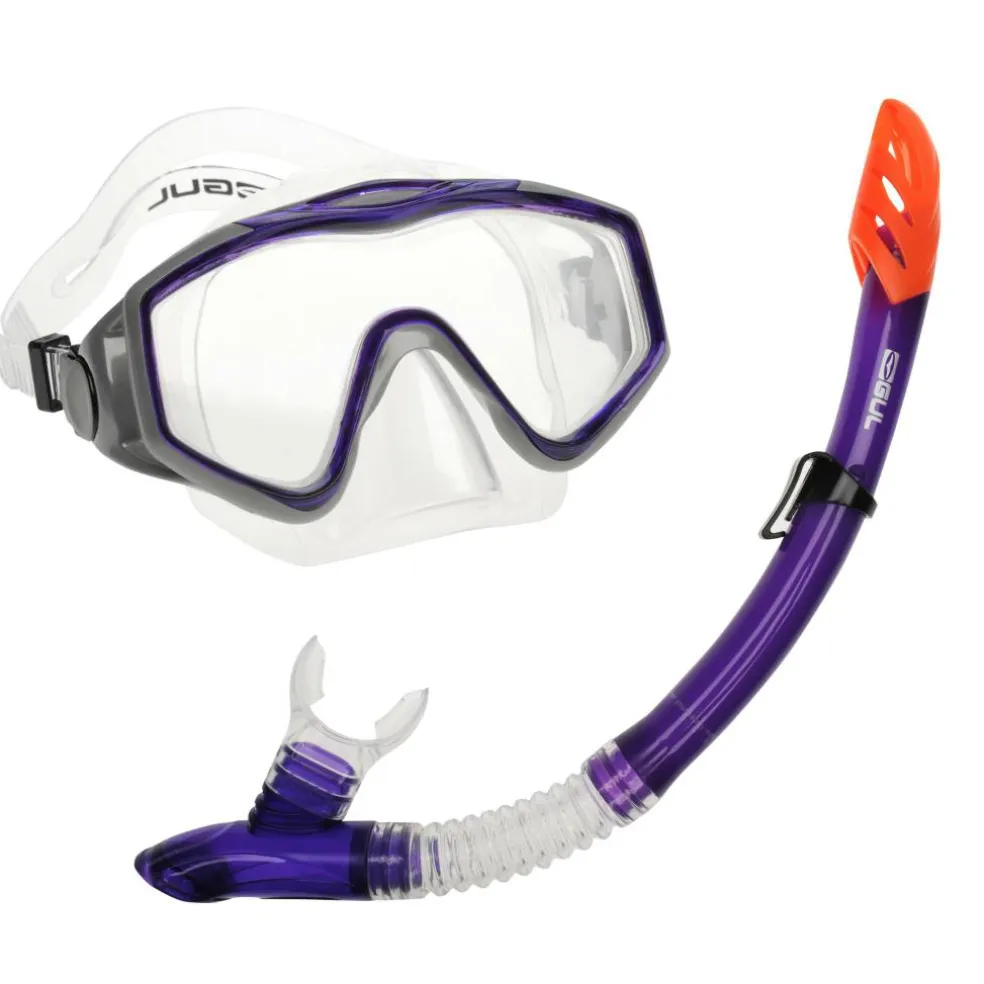 Adult Snorkelling Set - Tempered Glass Diving Mask & Splash-Proof Snorkel