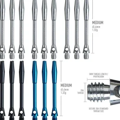 Aluminium Dart Shafts - 15 Pack