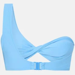 Asymmetric Twist Front Bikini Top Womens