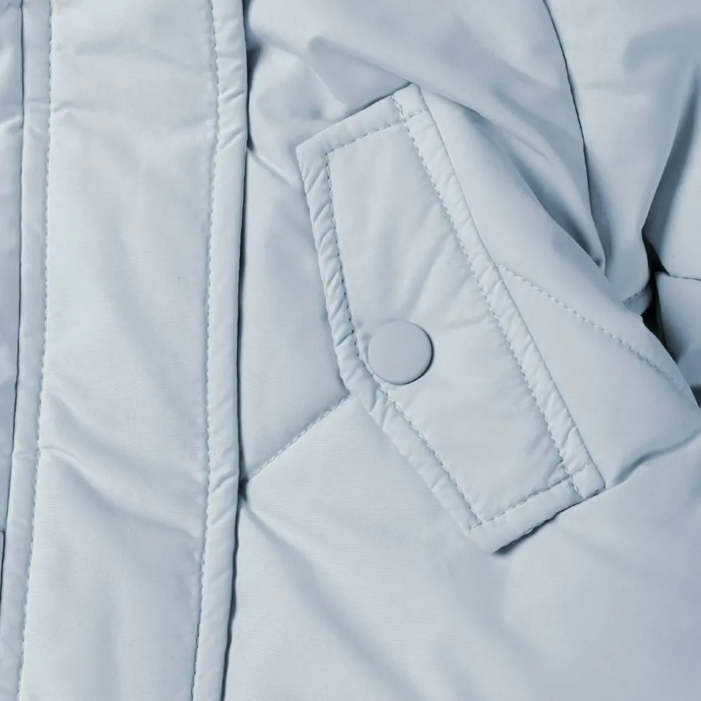 Baby unisex snowsuit hood with 3D ears light blue