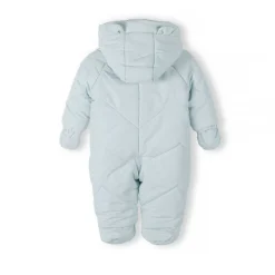 Baby unisex snowsuit with 3D ears light blue