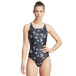 3 Bar Logo Graphic Swimsuit Womens