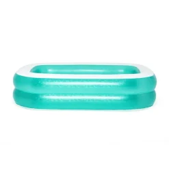Bestway 6 ft 7 in x 57.5 in x 19 in Teal Rectangular Inflatable Family Pool