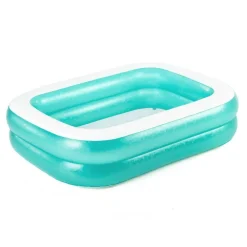 Bestway 6 ft 7 in x 57.5 in x 19 in Teal Rectangular Inflatable Family Pool