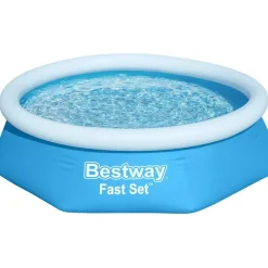 Bestway 8ft x 24inch Blue Round Fast Set Inflatable Above Ground Pool