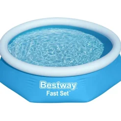 Bestway 8ft x 24inch Blue Round Fast Set Inflatable Above Ground Pool