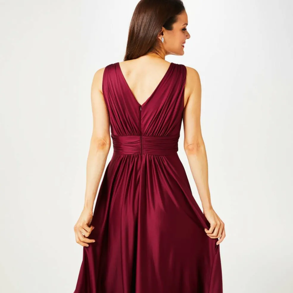 BIBA Bridesmaid Dip Hem Maxi Dress