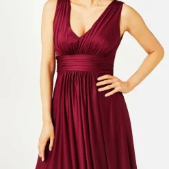 BIBA Bridesmaid Dip Hem Maxi Dress