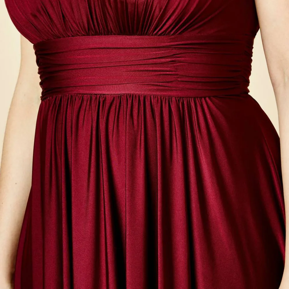BIBA Bridesmaid Dip Hem Maxi Dress