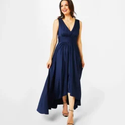 BIBA Bridesmaid Dip Hem Maxi Dress