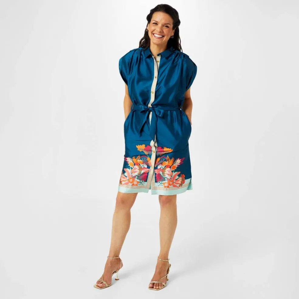 Border Print Tunic Dress