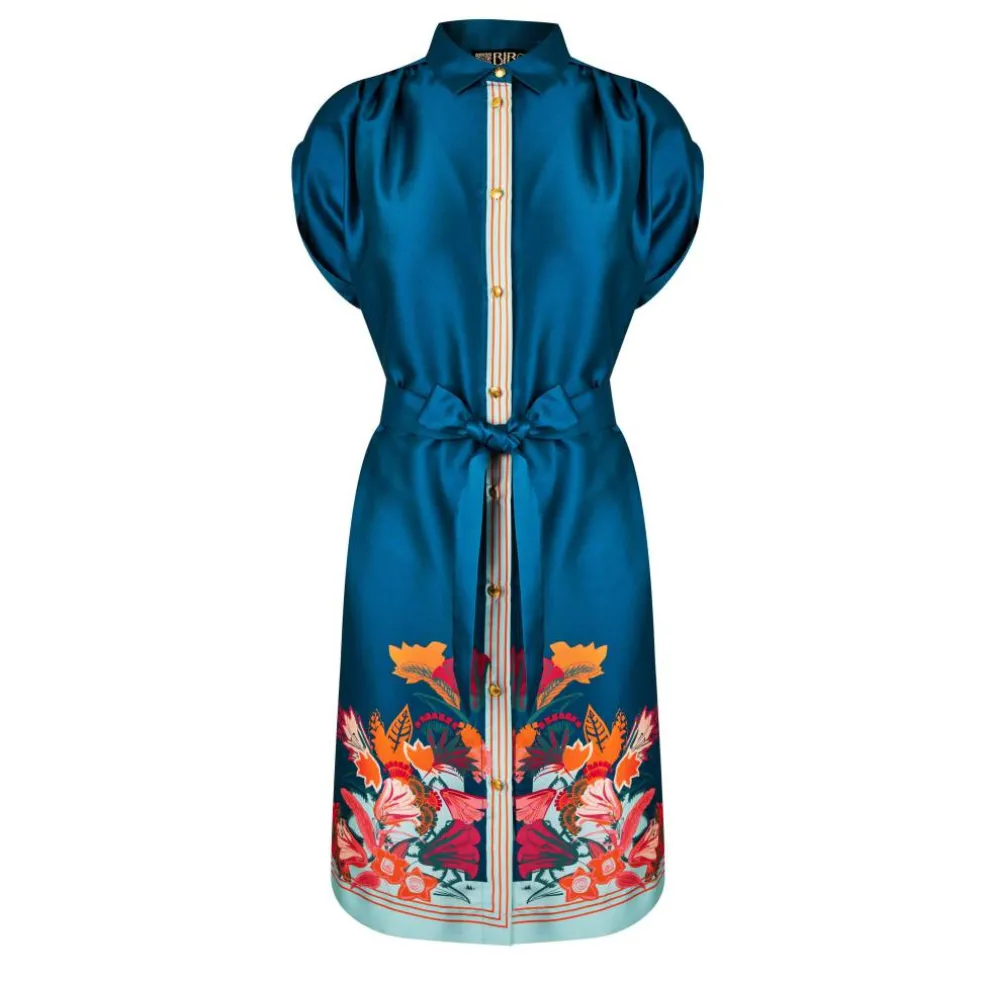 Border Print Tunic Dress