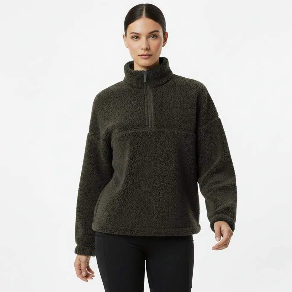 Borg Quarter Zip Fleece Womens