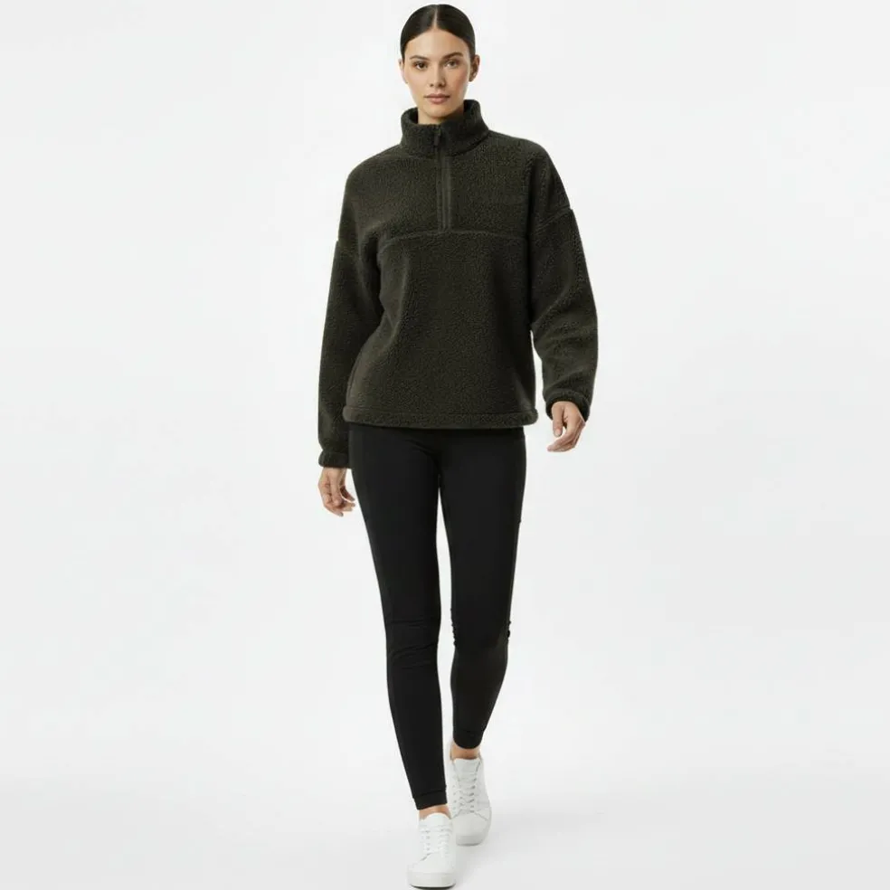 Borg Quarter Zip Fleece Womens