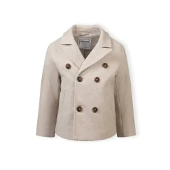 Boys coat double breasted lapel grey