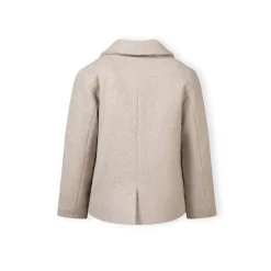 Boys coat double breasted lapel grey