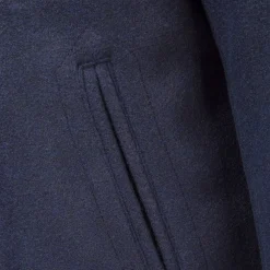 Boys coat double breasted with lapel navy