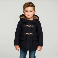 Boys duffle coat with toggle closure navy