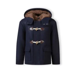 Boys duffle coat with toggle closure navy