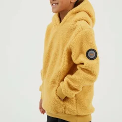 Boys Kangaroo Pocket Borg Hoodie with Badge Detail