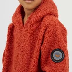 Boys Kangaroo Pocket Borg Hoodie with Badge Detail