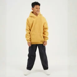 Boys Kangaroo Pocket Borg Hoodie with Badge Detail