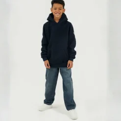 Boys Kangaroo Pocket Borg Hoodie with Badge Detail
