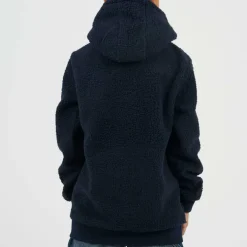 Boys Kangaroo Pocket Borg Hoodie with Badge Detail