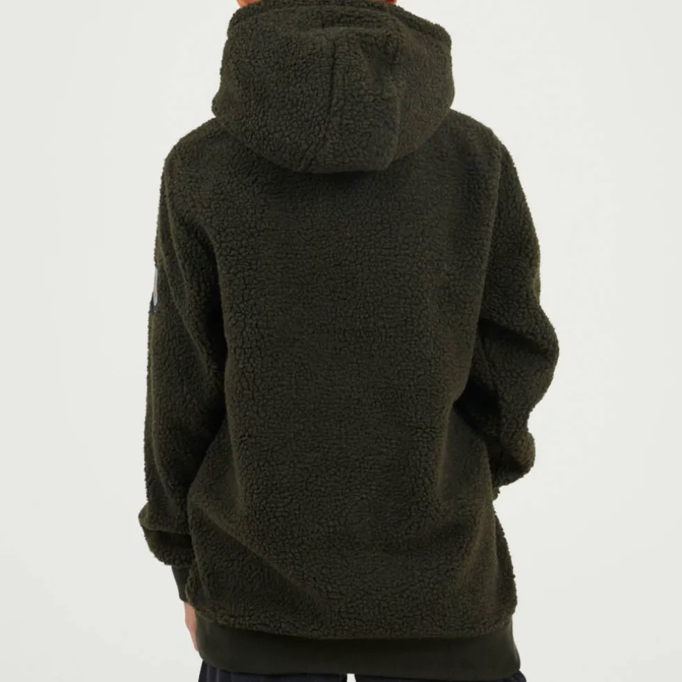 Boys Kangaroo Pocket Borg Hoodie with Badge Detail
