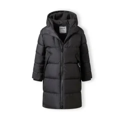 Boys long coat two-way zip grey