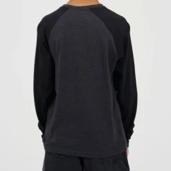 Boys Long Sleeve Crew Neck Tee with Contrast Raglan Sleeves