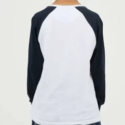 Boys Long Sleeve Crew Neck Tee with Contrast Raglan Sleeves