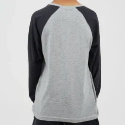 Boys Long Sleeve Crew Neck Tee with Contrast Raglan Sleeves