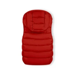 Boys padded gilet detachable hood red