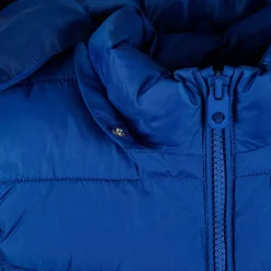 Boys padded gilet with detachable hood cobalt blue