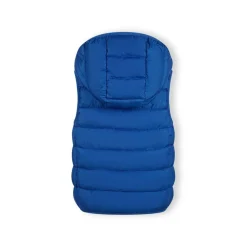 Boys padded gilet with detachable hood cobalt blue