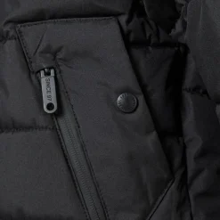 Boys padded jacket with hood black
