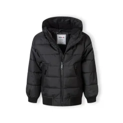 Boys padded jacket with hood black
