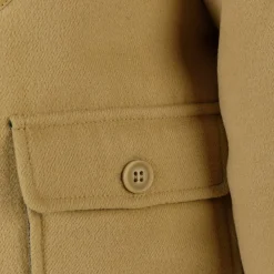 Boys padded jacket with toggle fastenings beige