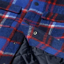 Boys padded shirt jacket quilted blue