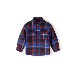 Boys padded shirt jacket quilted blue
