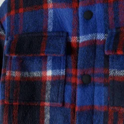 Boys padded shirt jacket quilted blue