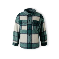 Boys padded shirt jacket wool blend green