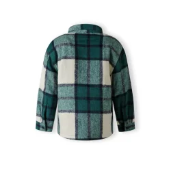 Boys padded shirt jacket wool blend green